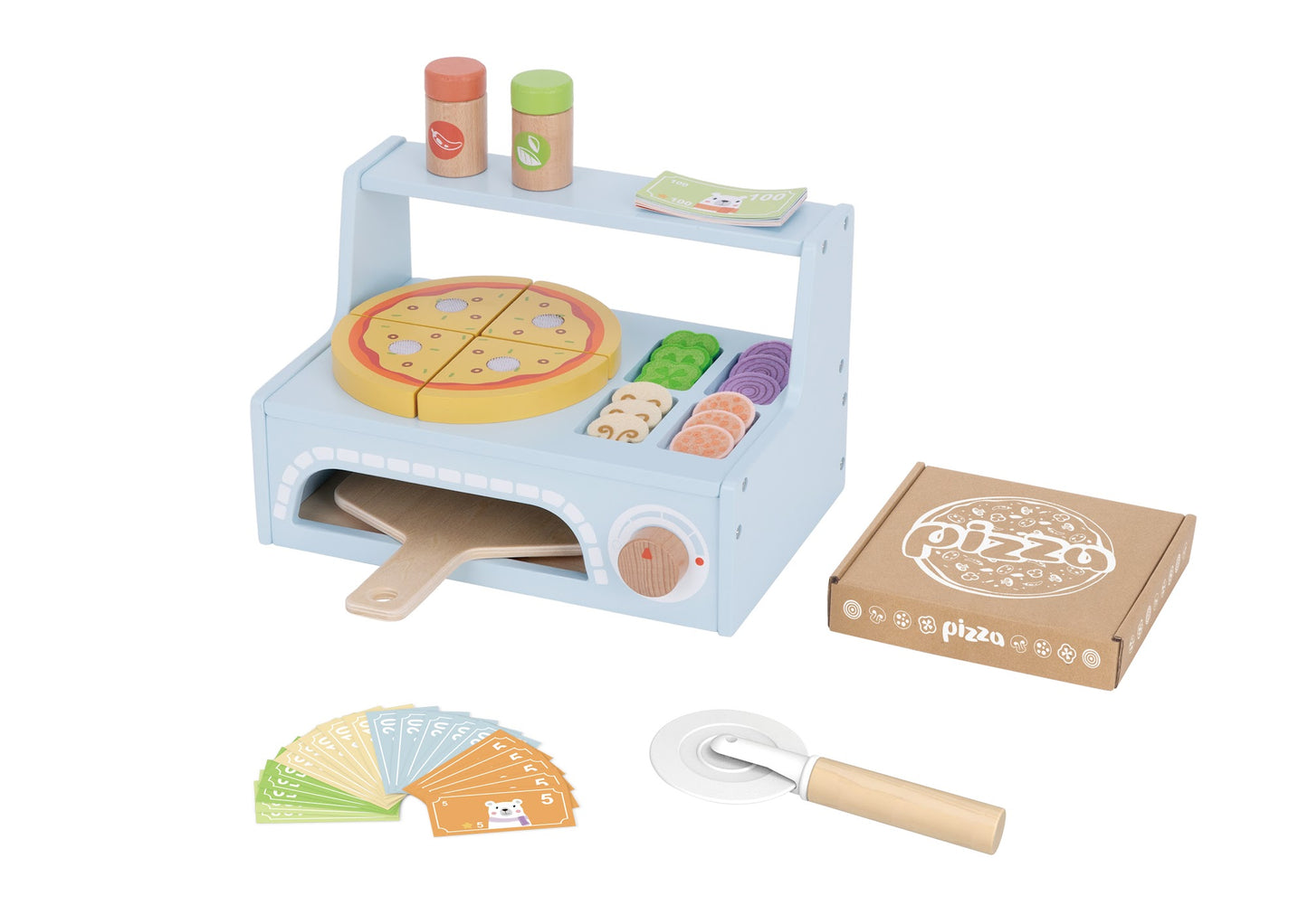 Tooky Toys Pizza Oven wooden play kitchen toy for ages 3+ | Marah Kids UAE