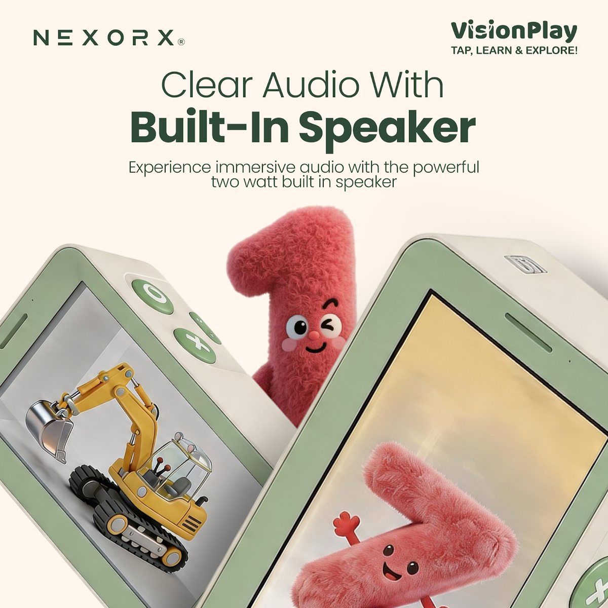 NEXORX VisionPlay Smart Learning Toy for Kids, Interactive NFC Flash Card Reader & Card Player with Hol - image 4