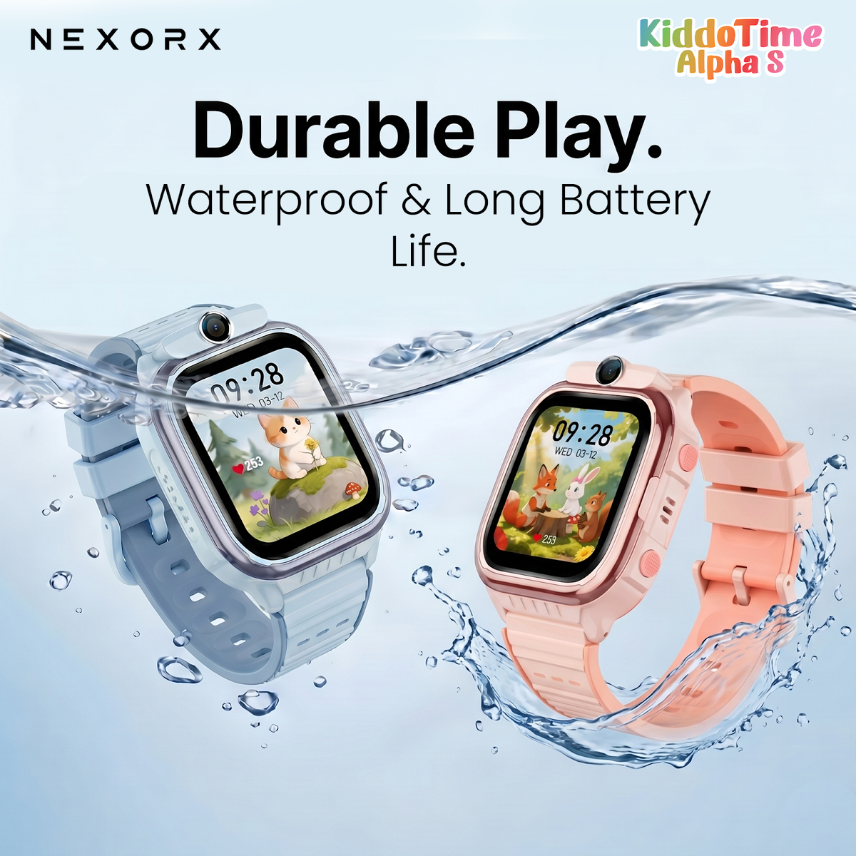 NEXORX KiddoTime Alpha S Kids Smart Watch for Boys Girls, 4G GPS Tracker Smartwatch, Video Calling, Voi - image 2