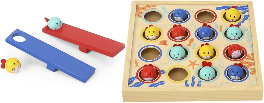 Tooky Toys Small Fish Diving educational wooden toy for ages 3+ | Marah Kids UAE