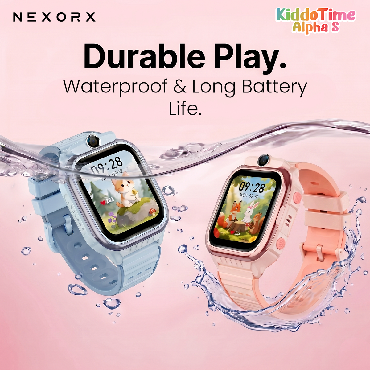 Nexorx KiddoTime Alpha S Kids Smart Watch for Boys Girls, 4G GPS Tracker Smartwatch, Video Calling, Voi - image 2