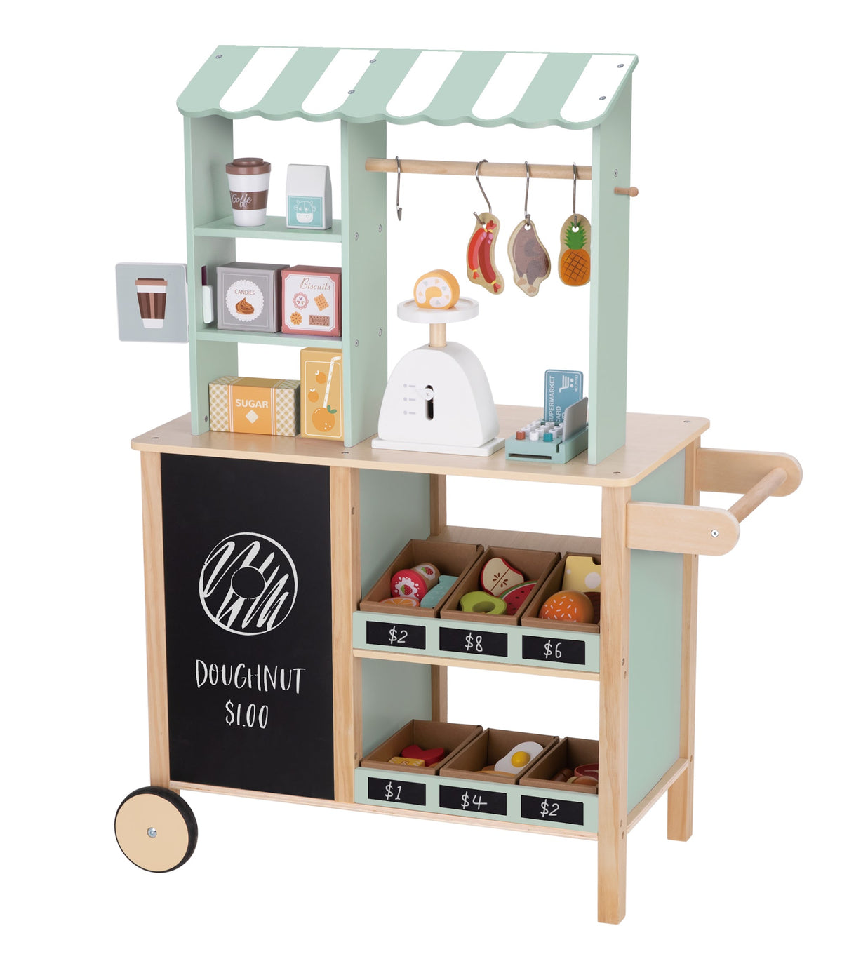 Tooky Toys Grocery Store wooden play kitchen toy for ages 3+ | Marah Kids UAE