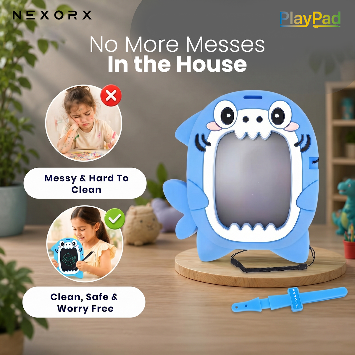 NEXORX Play Pad Animal Series Kids Doodle Drawing Pad, Silicone & Plastic, Ink-Free & Mess-Free, Travel - image 3