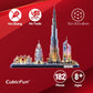 CUBIC FUN 3D PUZZLE CITYLINE DUBAI UAE 182PC BO - Marah Kids