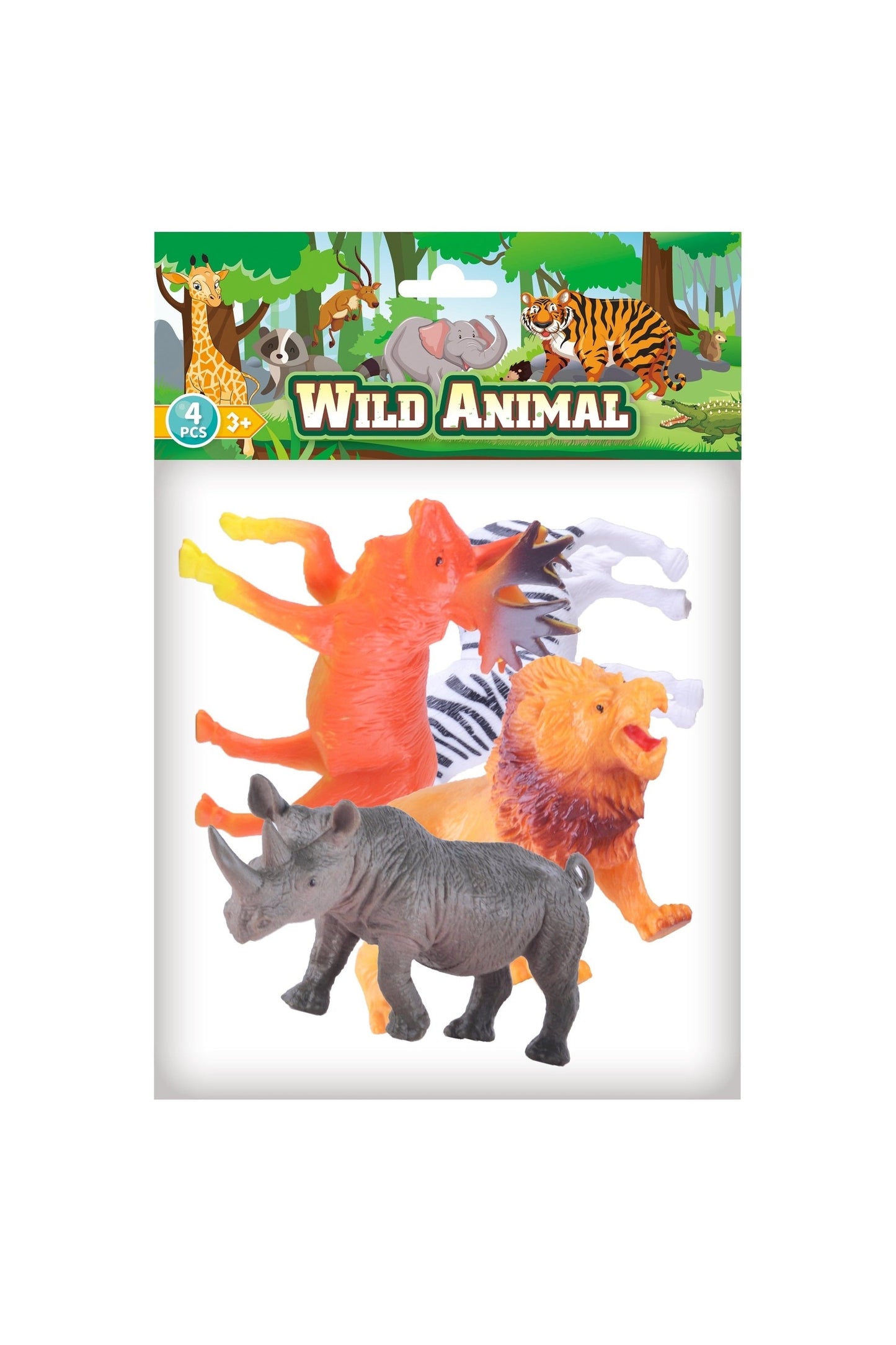 Power Joy Animal Worldz Safari Animal 6inches 4pieces