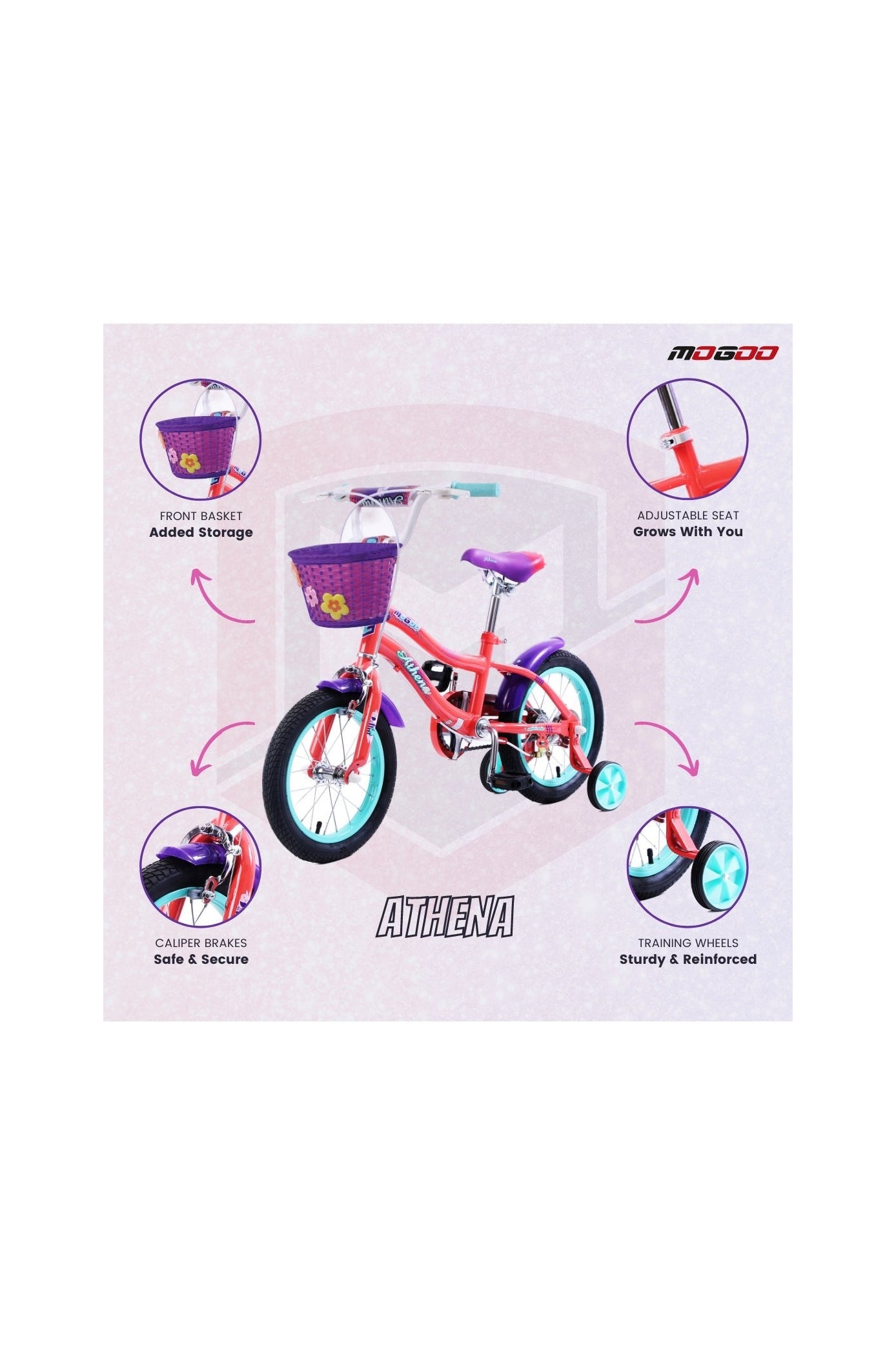 Athena 20" Kids Bicycle - Peach
