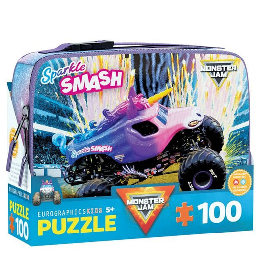 Eurographics Puzzle 100 In Lunch Bag - Monster Jam Sparkle Smash - Marah Kids