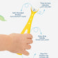 Frida Baby Grow - With - Me Training Toothbrush Set for Babies & Toddlers – 2 - Stage Soft Bristles, BPA - Free, Easy Grip Handle, Gum Massage Care - Marah Kids
