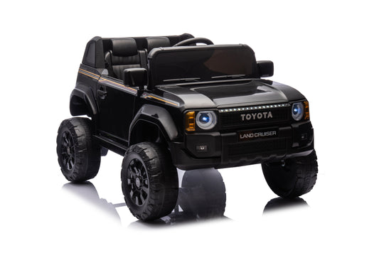 Toyota Prado Children Ride On Car with Remote Control - Black 12V