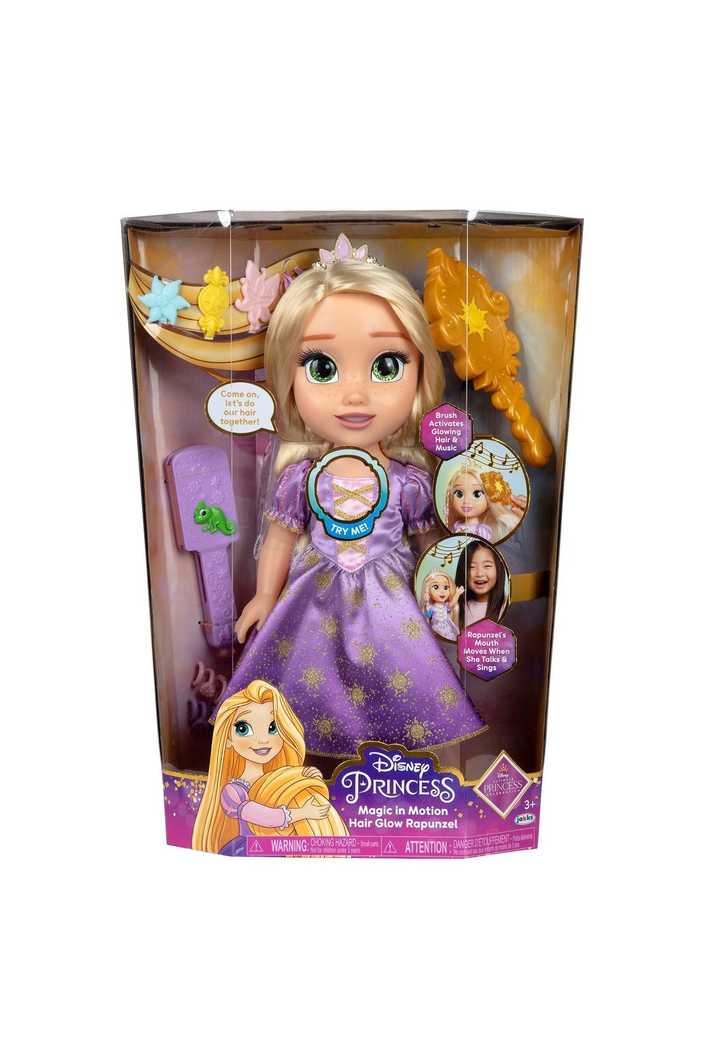 Disney Princess Rapunzel Hair Styling Animatronic 15-Inch Doll