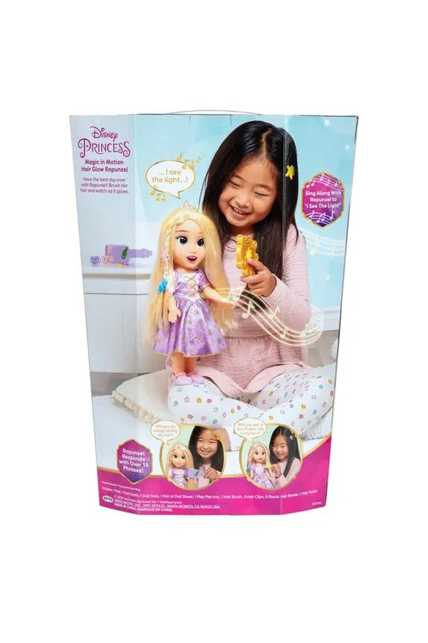 Disney Princess Rapunzel Hair Styling Animatronic 15-Inch Doll