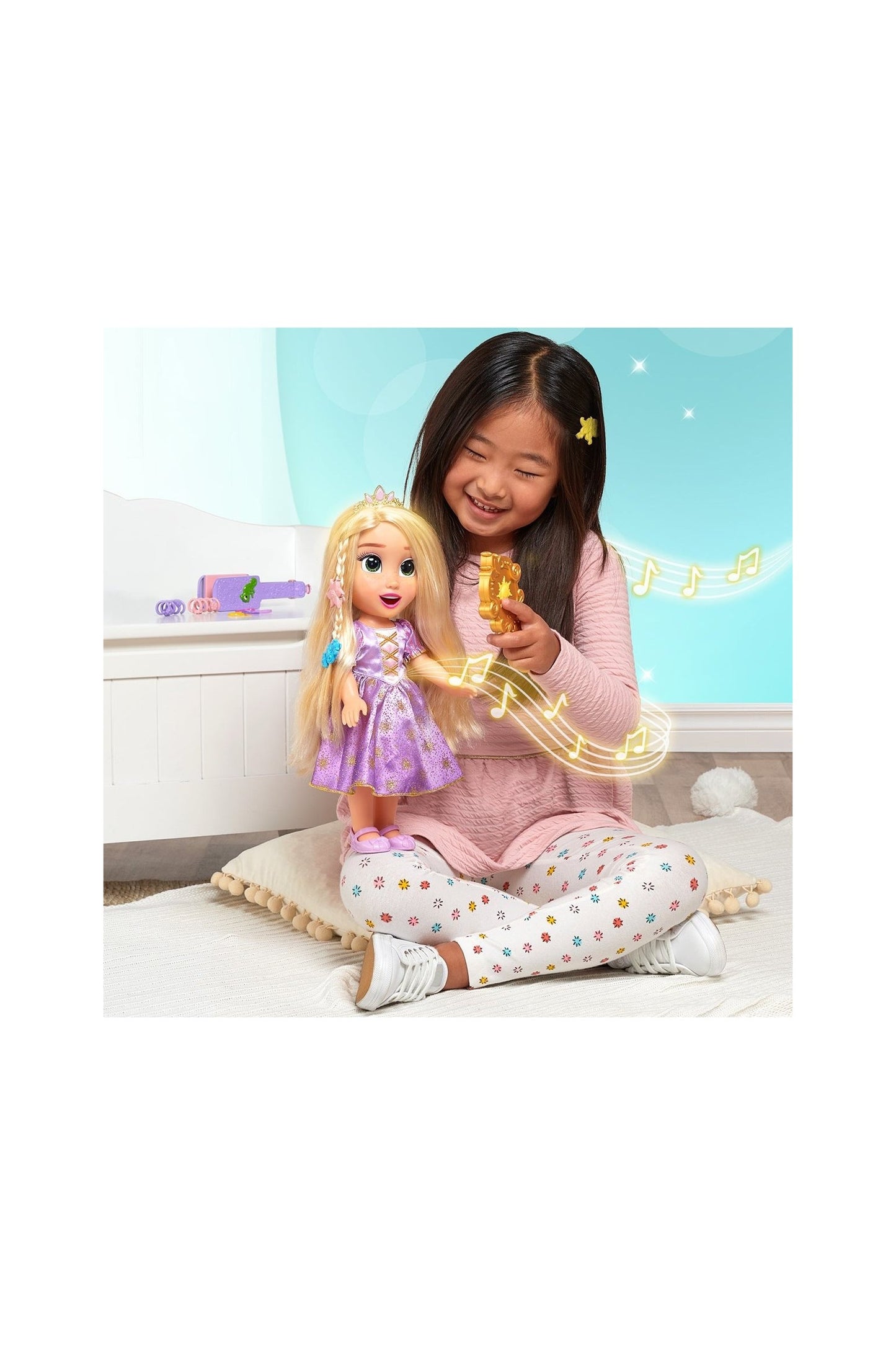 Disney Princess Rapunzel Hair Styling Animatronic 15-Inch Doll