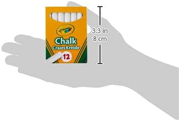 Crayola Anti-Dust White Chalk 12 Count (Pack Of 1) | Smooth Texture Makes Writing & Drawing On Blackboards Easy
