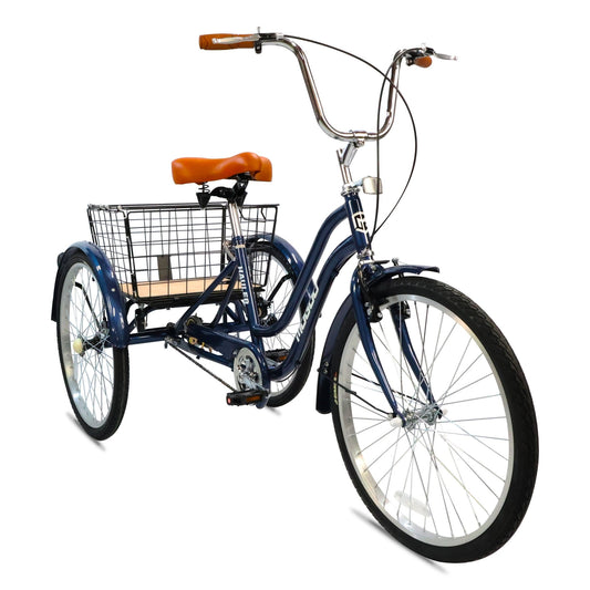 Mogoo - Hauler Single Speed Adult Tricycle - 24 inch - Blue - Marah Kids
