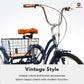 Mogoo - Hauler Single Speed Adult Tricycle - 24 inch - Blue