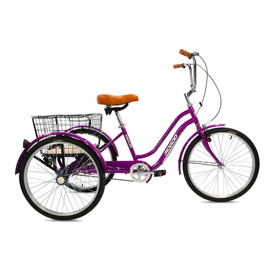 Mogoo - Hauler Single Speed Adult Tricycle - 24 inch - Purple - Marah Kids
