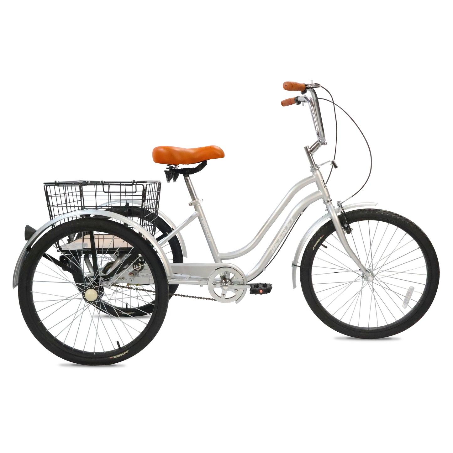 Mogoo - Hauler Single Speed Adult Tricycle - 24 inch - Silver