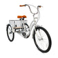 Mogoo - Hauler Single Speed Adult Tricycle - 24 inch - Silver