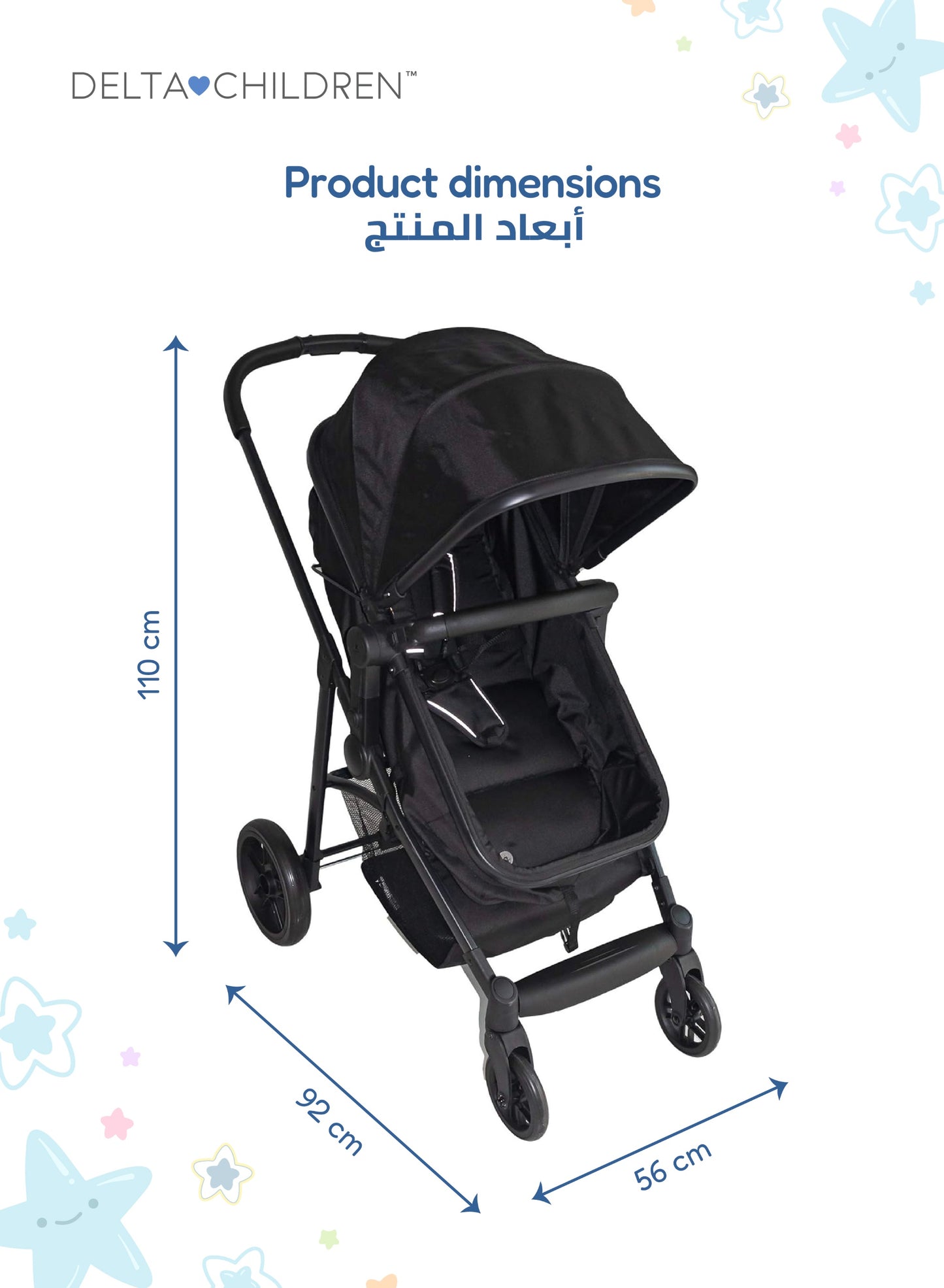 Delta Easy One-Fold Ultralight 2-in-1 Baby Stroller with Reversible Seat