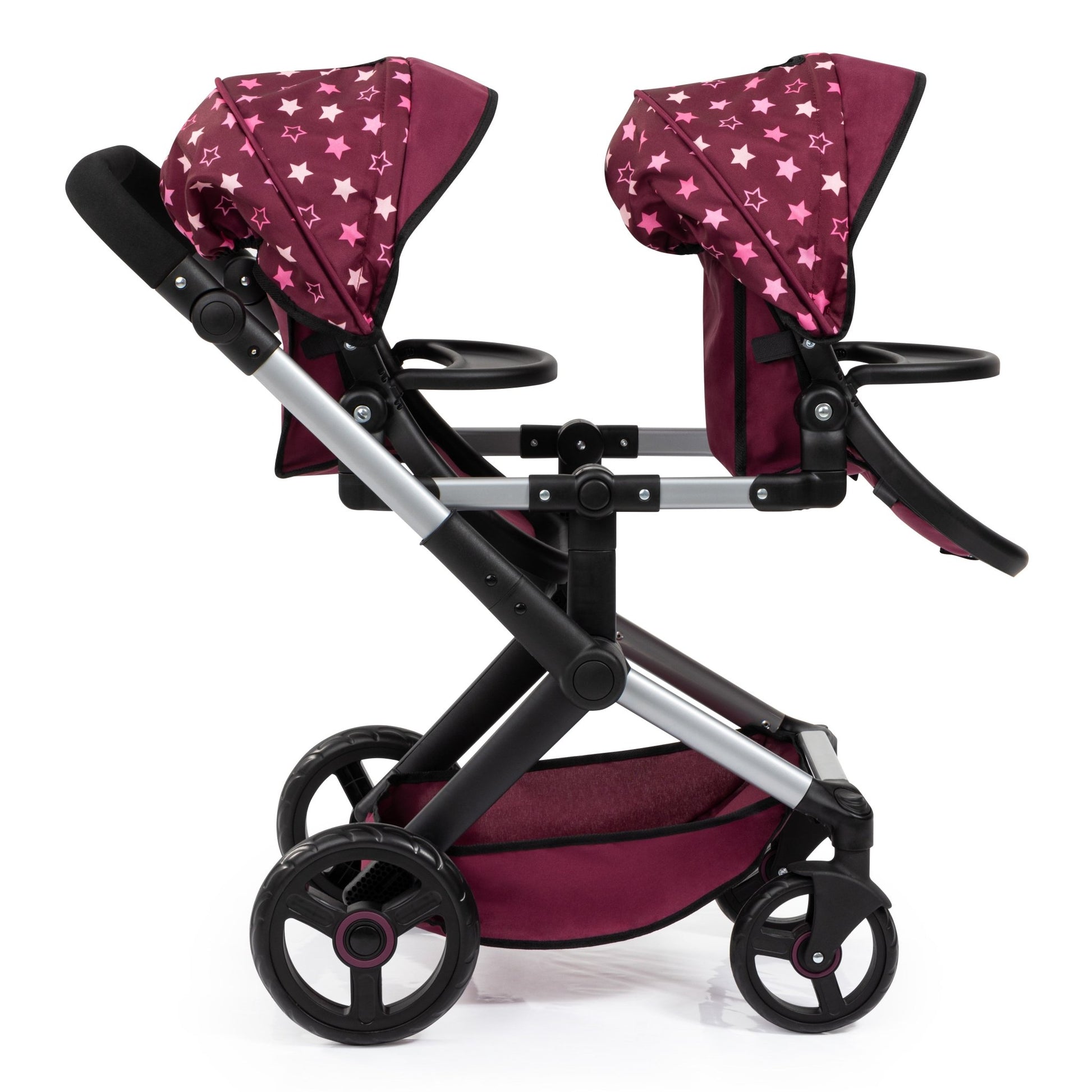 Bayer - Baby Doll Xeo Twin Pram For Two Dolls With Basket & Bag - Marah Kids