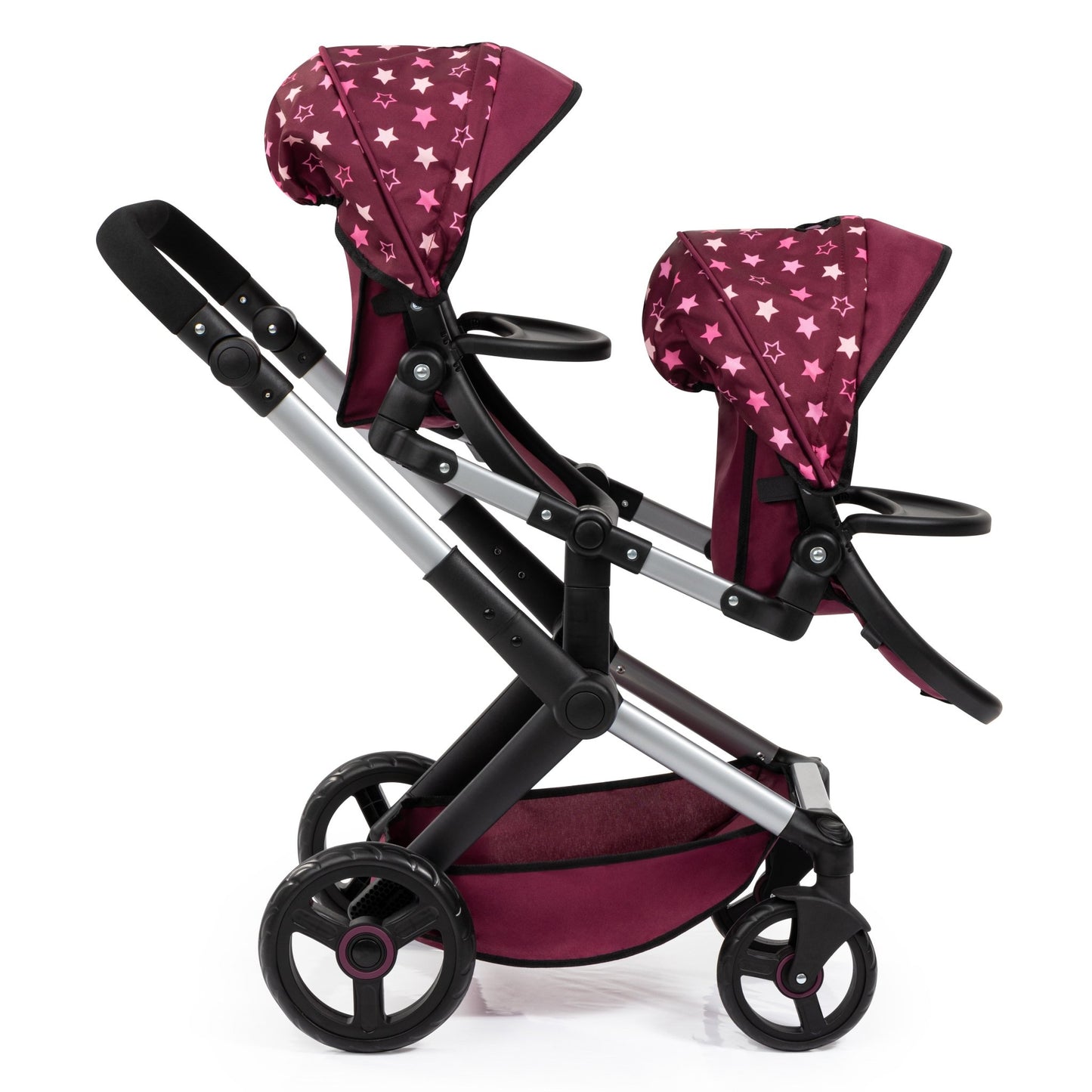 Bayer - Baby Doll Xeo Twin Pram For Two Dolls With Basket & Bag - Marah Kids