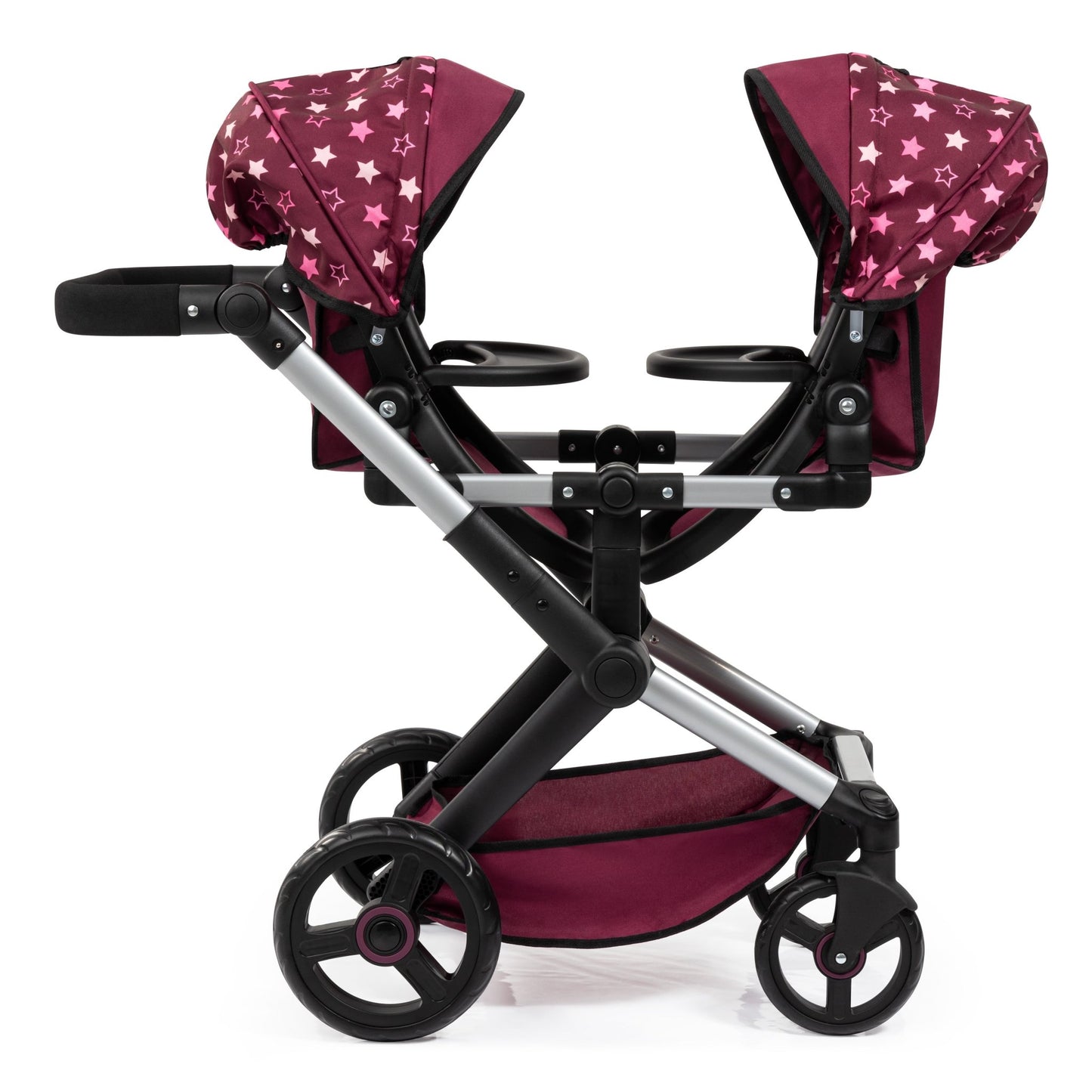 Bayer - Baby Doll Xeo Twin Pram For Two Dolls With Basket & Bag - Marah Kids