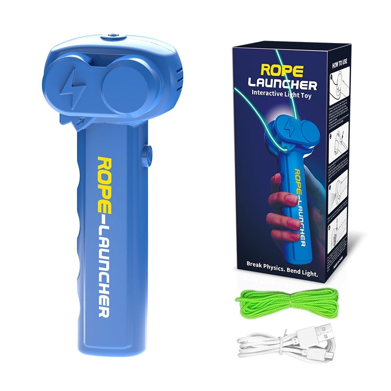 ROPE LAUNCHER, W/BEND LIGHT, W/3.7V BATTERY + USB, 4 COLOR MIX