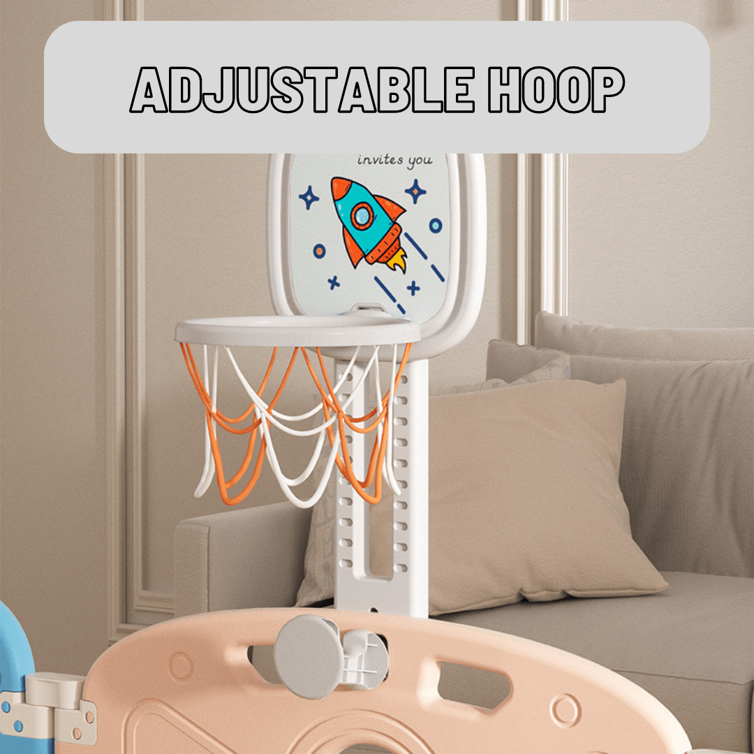 Kids Playpen w/ Basketball Hoop - 24 pcs - Marah Kids