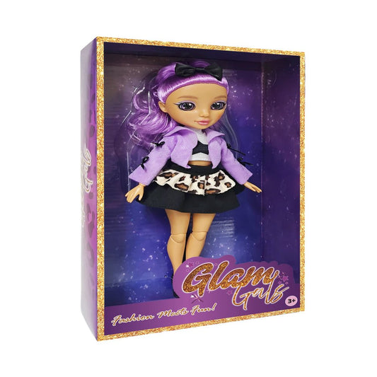 Fashion Doll Purple Poseable Glam Girlz 9 - Marah Kids