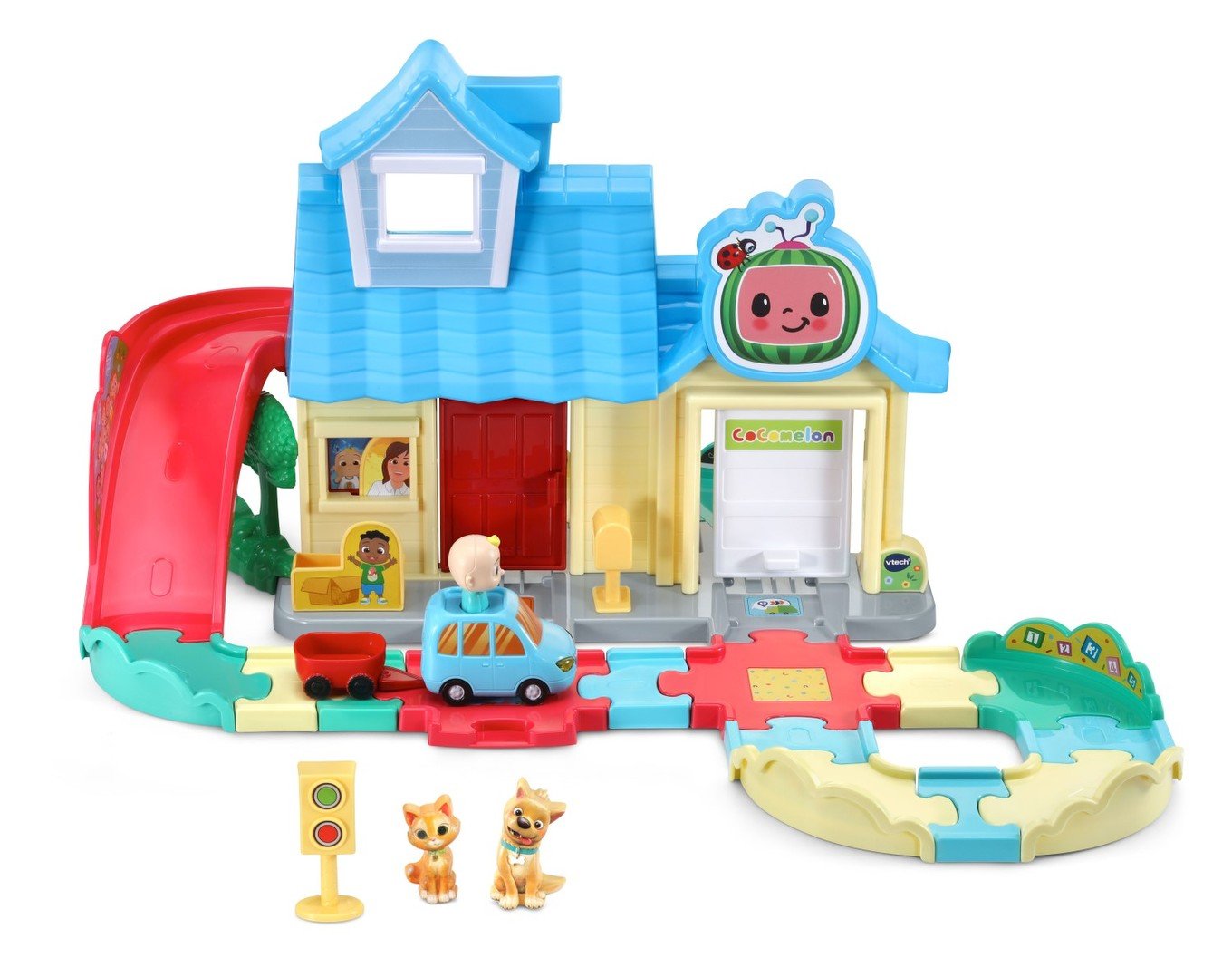 VTech CoComelon Go! Go! Smart Wheels JJ’s House Track Set – Interactive Toddler Toy - Marah Kids