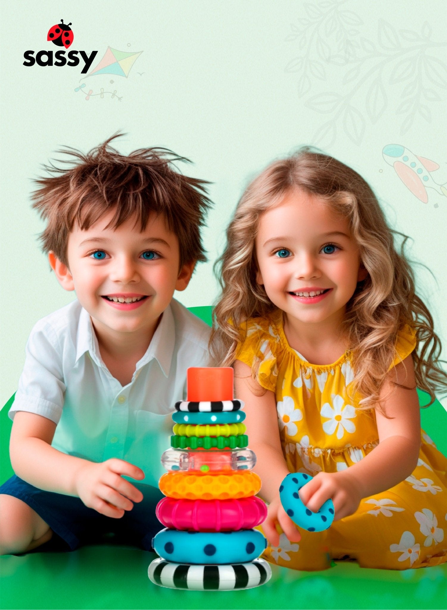 Stacks of Circles Baby Ring Stacker Perfect gift for babies 6+ months. - Marah Kids