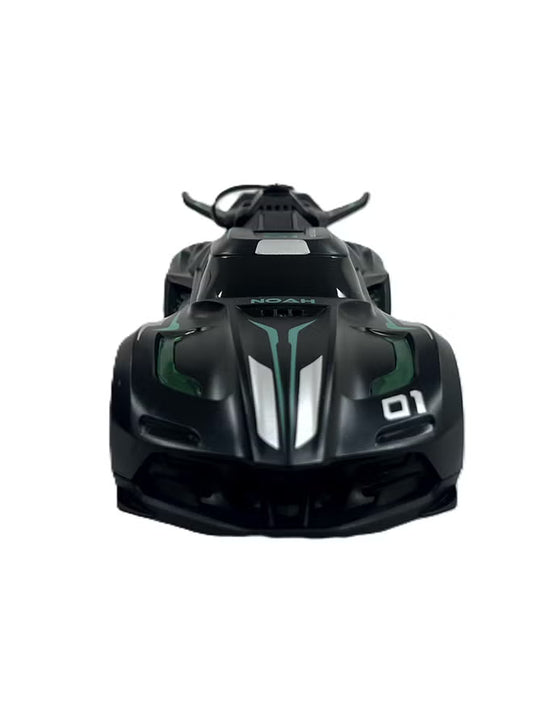 D-Power 1:20 R/C 4WD Spray Runner Car with LED Lights and Spray Effect – Black | Include spray effects, with realistic sound | Perfect for both indoor and outdoor fun | Perfect gifts for ages 6+ up