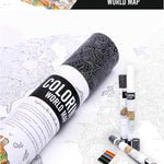 Unik Play - Colouring World Map Geography | Adult Colouring Wall Poster, Party Activity Home, Décor Painting Gifts - Marah Kids