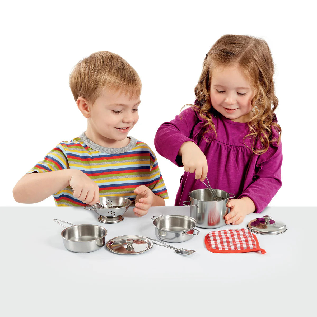 Addo Busy Me My Pots and Pans Playset, Pretend Toy, Role Play for Kids