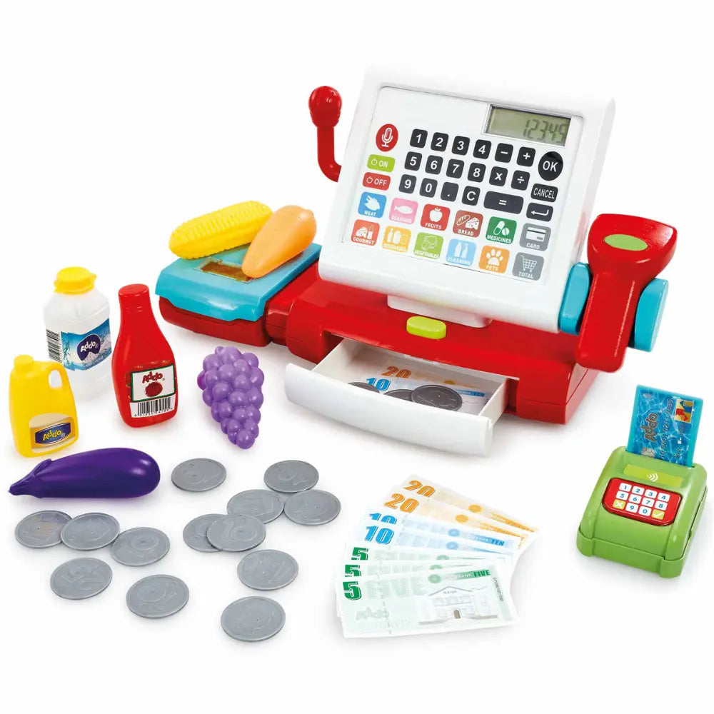 Busy Me Cash Register with 30-Pieces, Pretend Play Toy, Imagination & Roleplay, Kids Toys