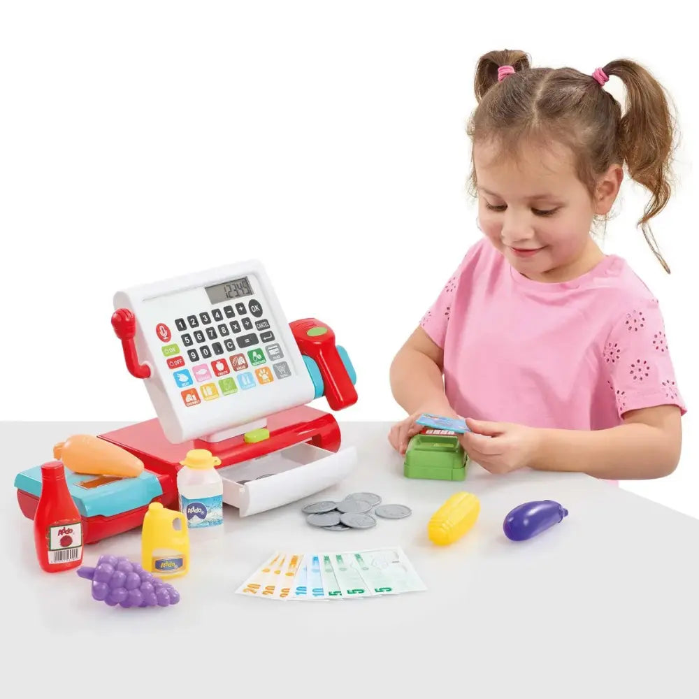 Busy Me Cash Register with 30-Pieces, Pretend Play Toy, Imagination & Roleplay, Kids Toys