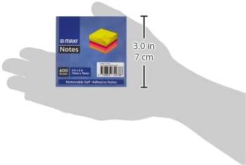 Maxi Sticky Notes 75X75Mm 5X80 Asst Neon Col 400Sh - Marah Kids