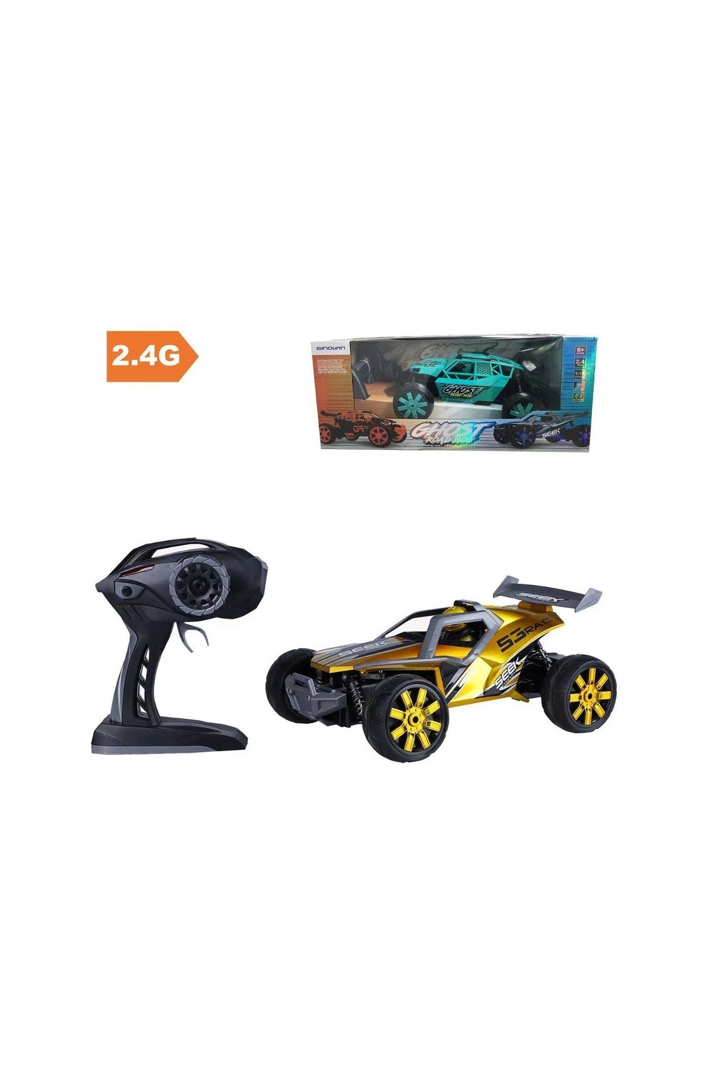Sam Toys - 1:12 High Performing Rc Car (Gold & Blue)