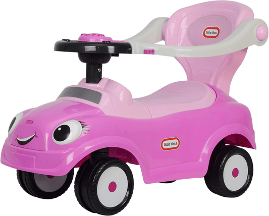 Little Tikes 3 - in - 1 ride on Push Car with Umbrella - Pink - Marah Kids