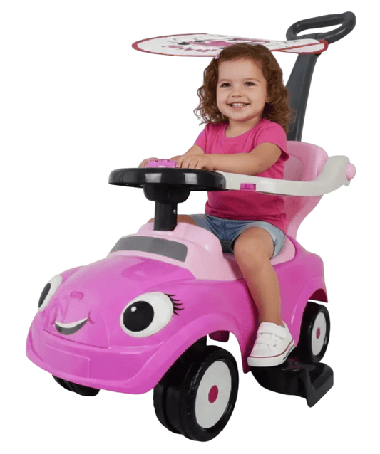 Little Tikes 3 - in - 1 ride on Push Car with Umbrella - Pink - Marah Kids
