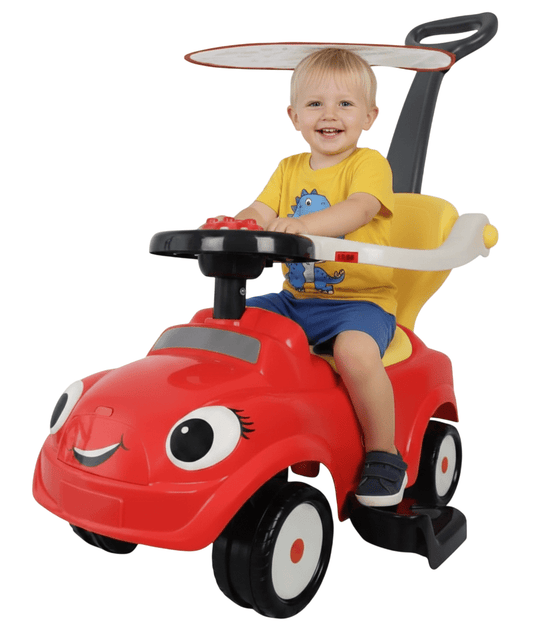 Little Tikes 3 - in - 1 ride on Push Car with Umbrella - Red - Marah Kids