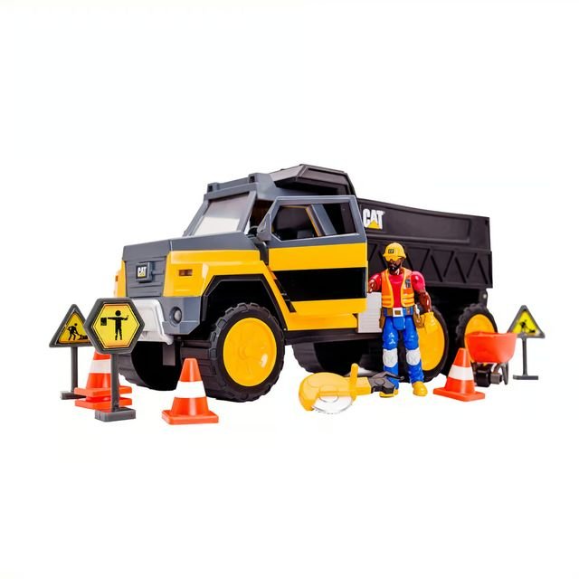 CAT Workforce Hauler Action Set – 18+ Piece Construction Playset - Marah Kids