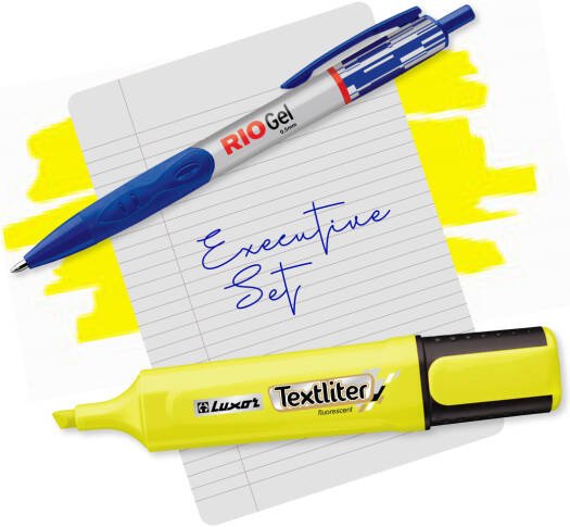 Luxor - Executive Set | Smooth Ink Flow pens and markers | | Assorted Ink | Quick Dry, Waterproof Ink for Smooth Writing Experience | Assorted Ink, Pack Of 12 - Marah Kids