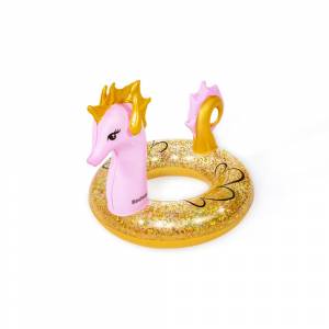 BESTWAY Swim Ring Gliter Seahorse 115X104Cm - Marah Kids