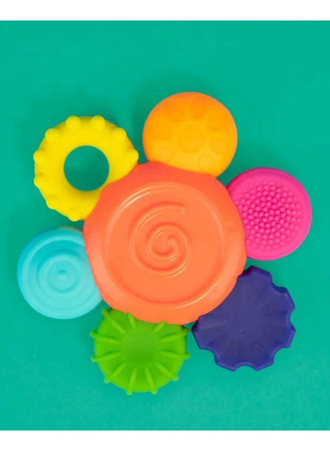 Colorful Sassy Inspire the Senses Flower Teether Rattle for Babies 3+ Months - Marah Kids