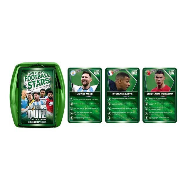Toptrumps Quiz Game World Football Stars 500 Questions - Marah Kids