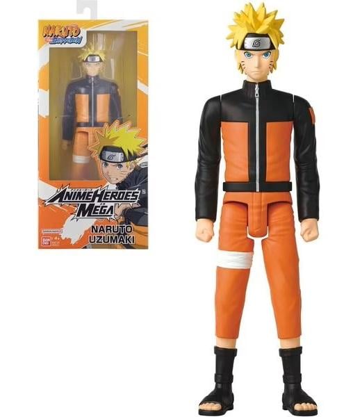 Bandai Anime Heroes Naruto Shippuden Naruto Uzumaki 12” Mega Action Figure - Marah Kids
