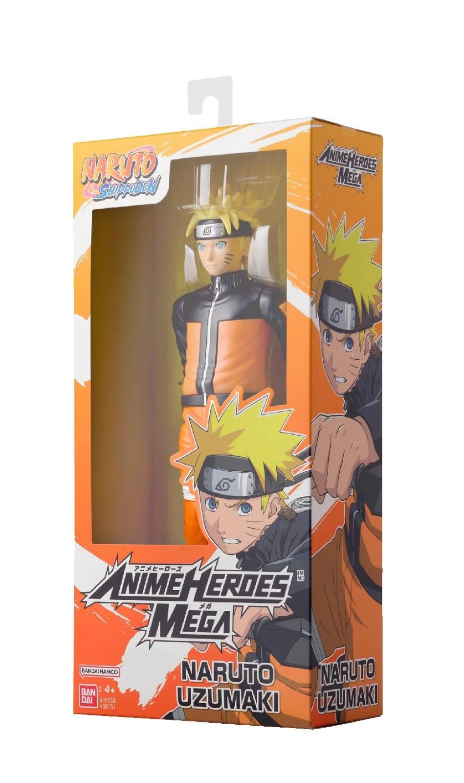 Bandai Anime Heroes Naruto Shippuden Naruto Uzumaki 12” Mega Action Figure - Marah Kids