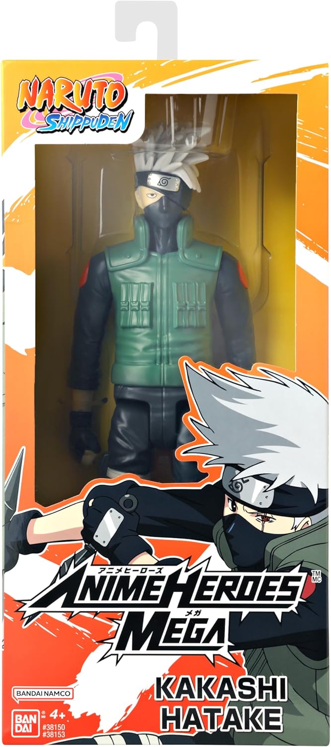 Bandai Anime Heroes Naruto Shippuden Kakashi Hatake 12” Mega Action Figure - Marah Kids