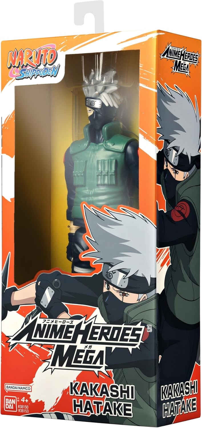 Bandai Anime Heroes Naruto Shippuden Kakashi Hatake 12” Mega Action Figure - Marah Kids